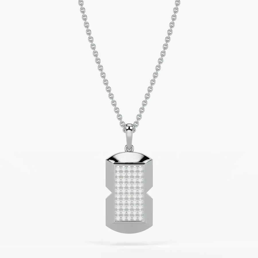 Orvian Gridlock Shield Pendant For Men