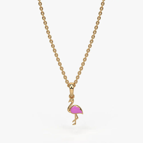 Blush Swan Flamingo Charm Pendant