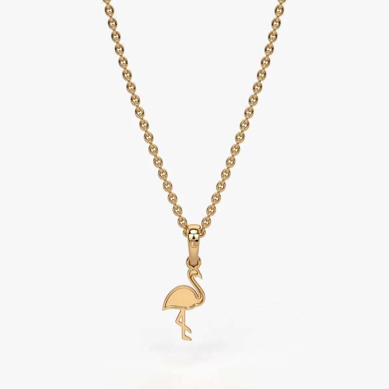 Blush Swan Flamingo Charm Pendant