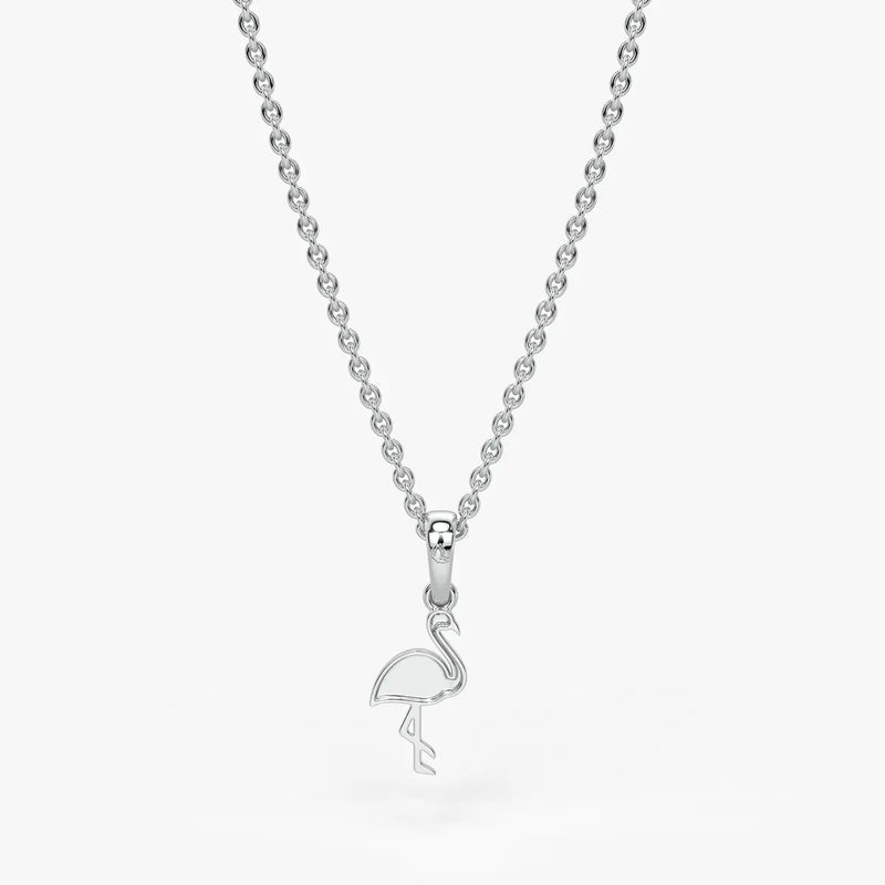 Blush Swan Flamingo Charm Pendant