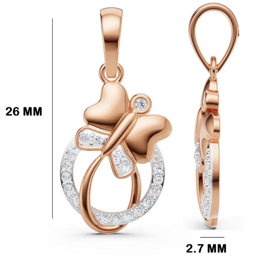 Papillon Bloom Diamond Pendant