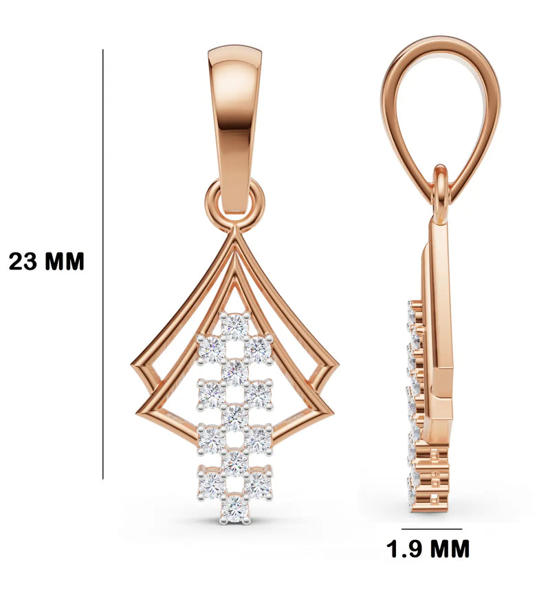 Rhombus Matrix Diamond Pendant