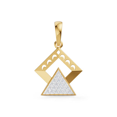 Pyramid Lattice Diamond Pendant