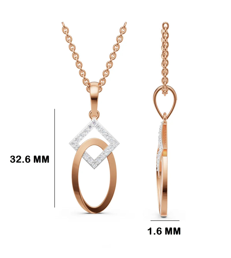 Mira Interlinked Diamond Pendant