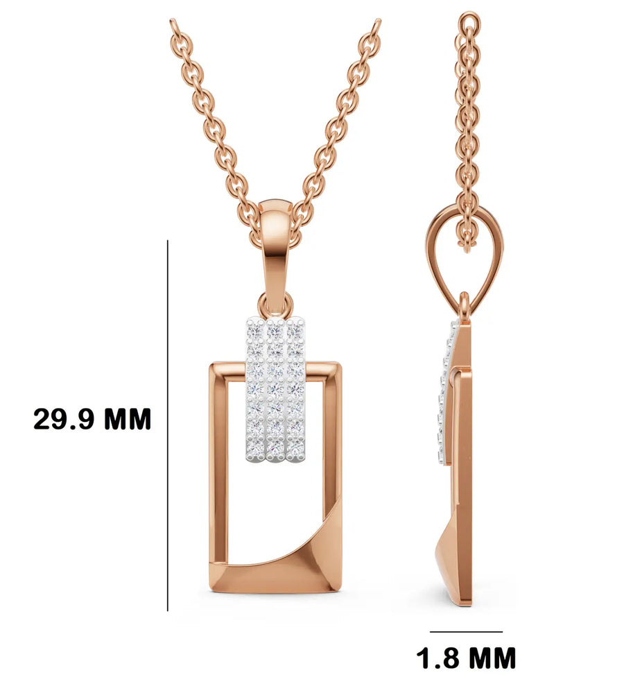 Mira Geometric Diamond Pendant
