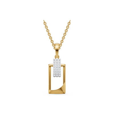 Mira Geometric Diamond Pendant
