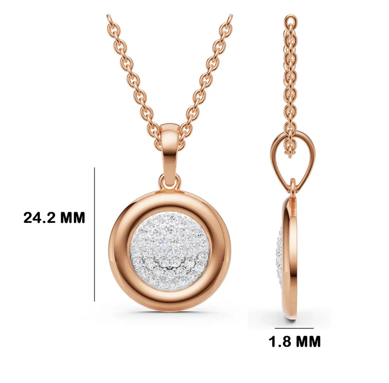 Aura Diamond Circle Pendant