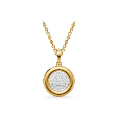 Aura Diamond Circle Pendant