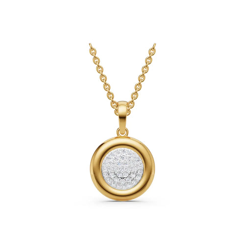 Aura Diamond Circle Pendant
