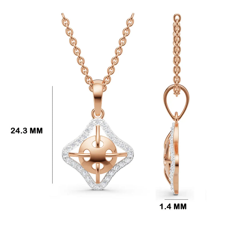 Zoya Compass Diamond Pendant