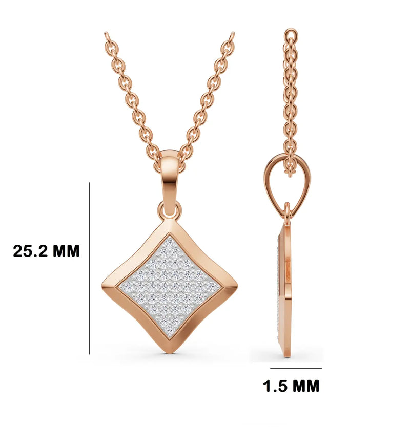 Lyra Rhombus Diamond Pendant