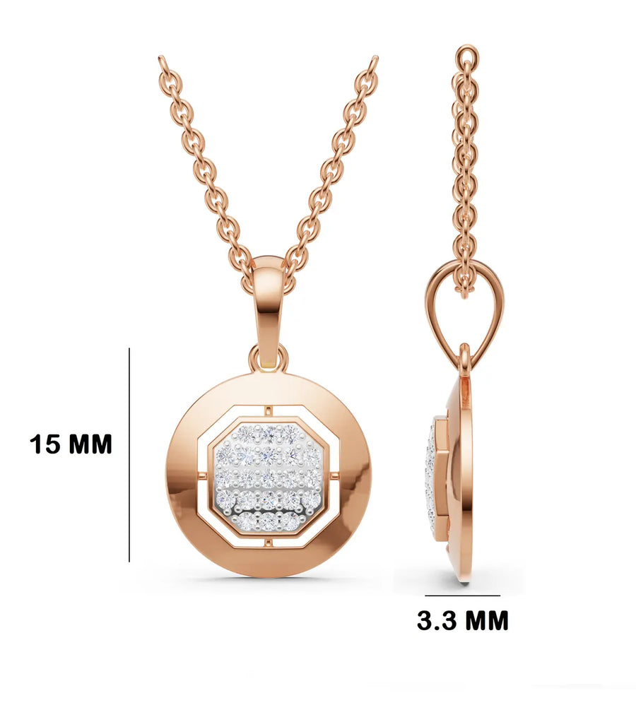 Kyveli Octagon Diamond Pendant