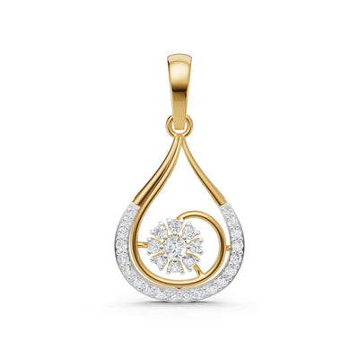 Solstice Whirl Floral Diamond Pendant