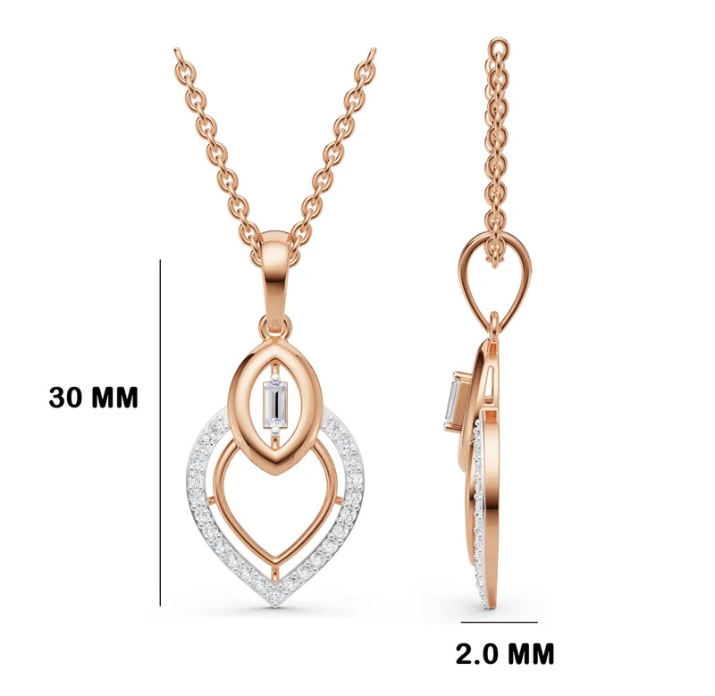 Nyra Layered Diamond Pendant
