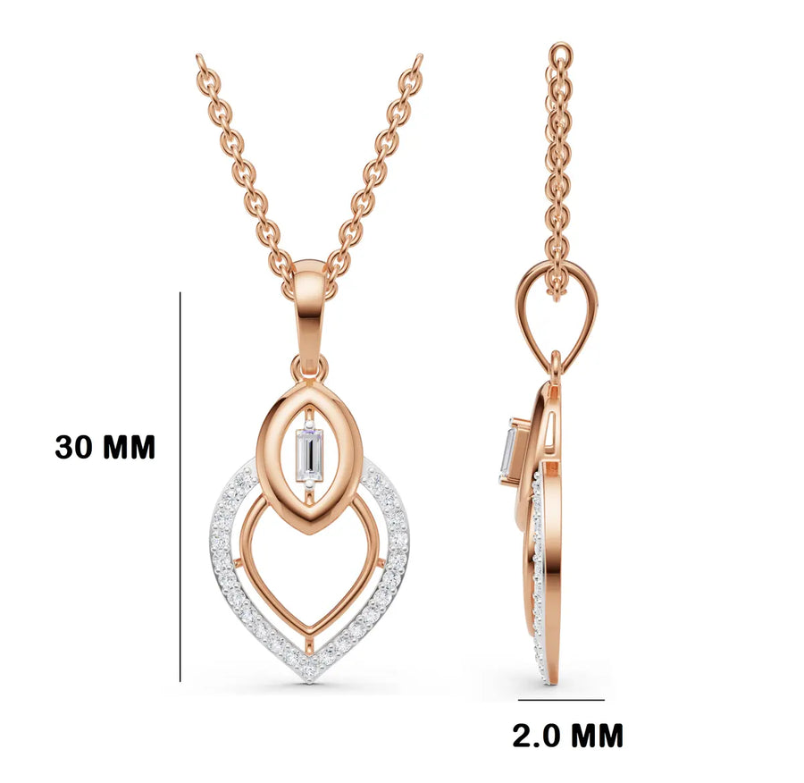Nyra Layered Diamond Pendant