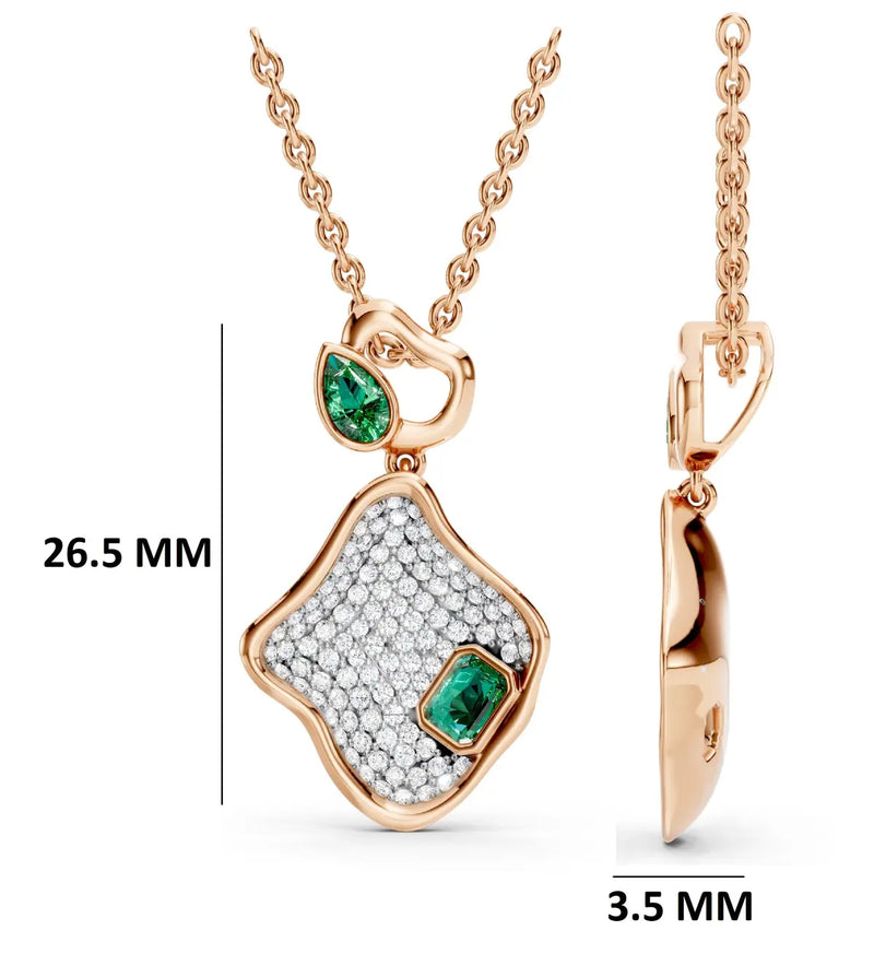 Daphne Mosaic Emerald Pendant