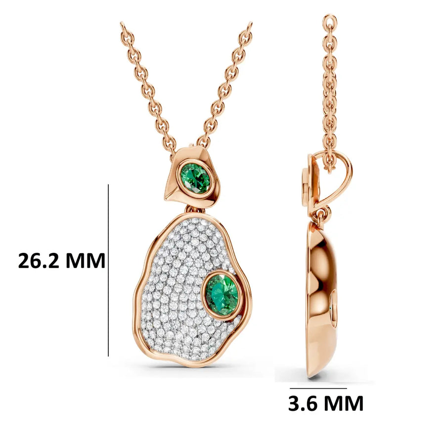Isla Organic Emerald Pendant