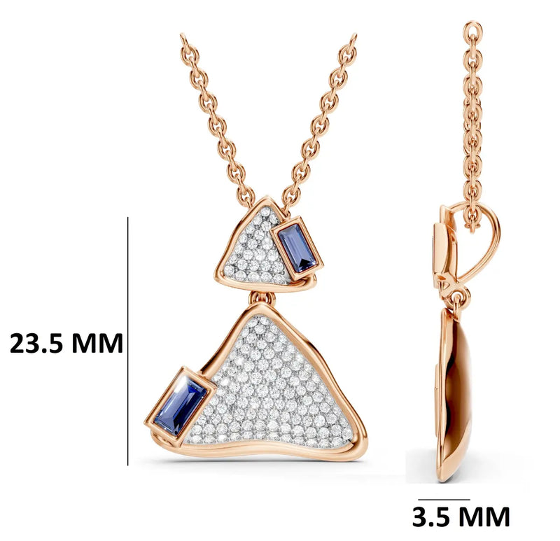 Colette Angular Sapphire Pendant