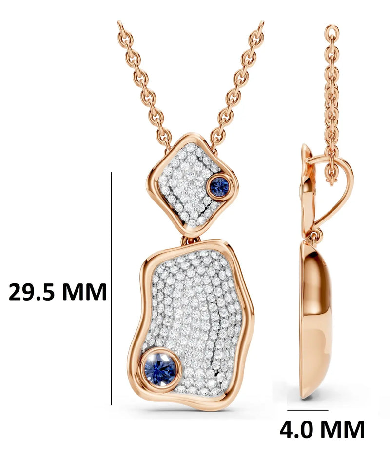 Stella Wavy Sapphire Pendant