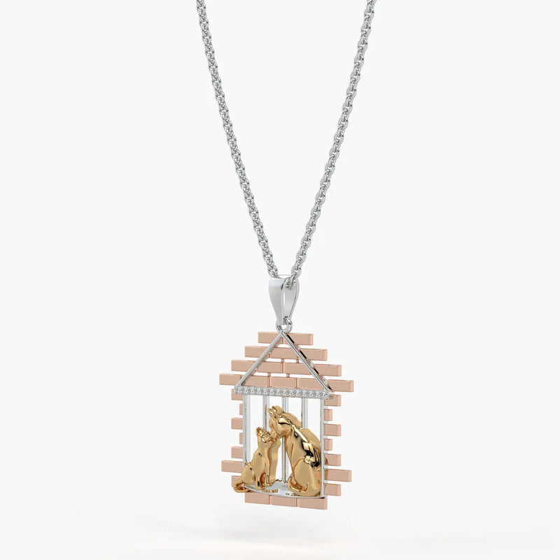 Homelle Whispering Love Cat Pendant
