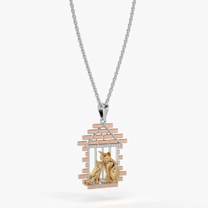 Homelle Whispering Love Cat Pendant