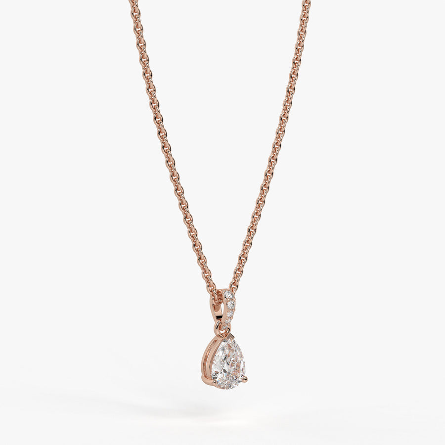 Elara Pear Diamond Drop Pendant