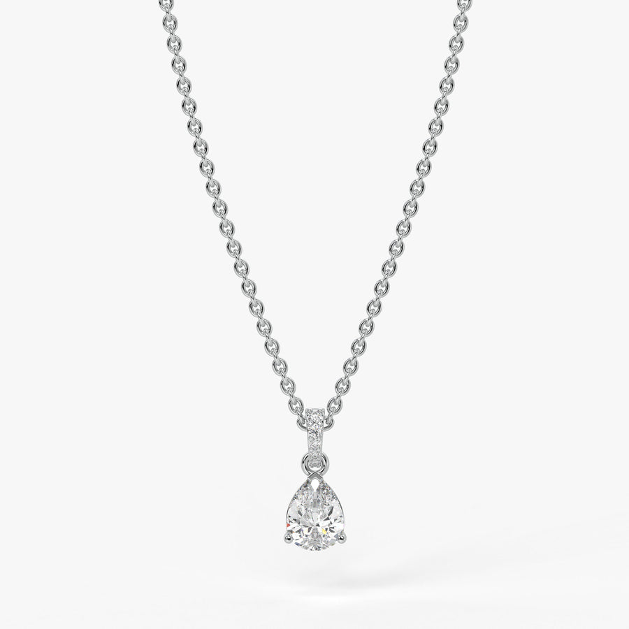 Elara Pear Diamond Drop Pendant