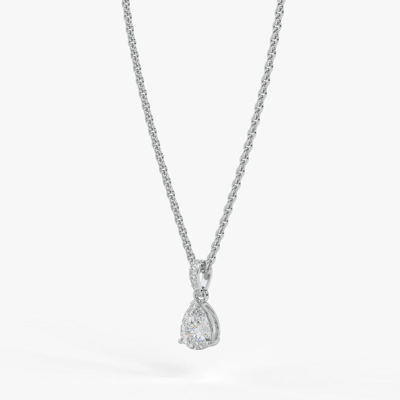 Elara Pear Diamond Drop Pendant