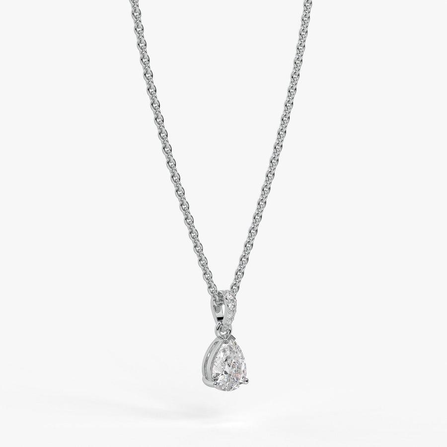 Elara Pear Diamond Drop Pendant