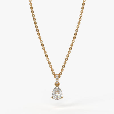 Elara Pear Diamond Drop Pendant