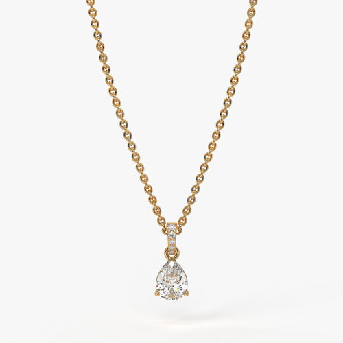 Elara Pear Diamond Drop Pendant