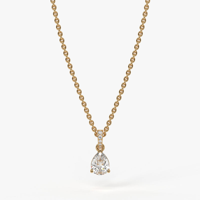 Elara Pear Diamond Drop Pendant