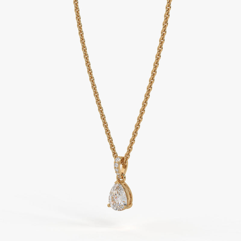 Elara Pear Diamond Drop Pendant