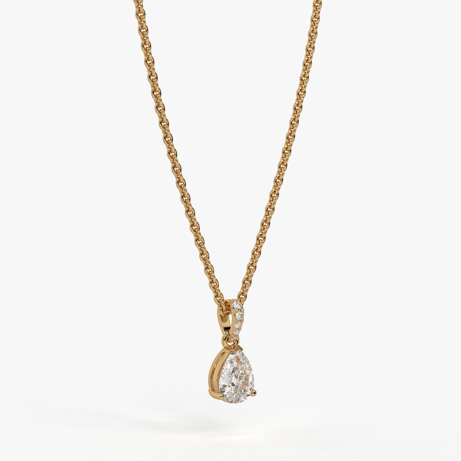 Elara Pear Diamond Drop Pendant