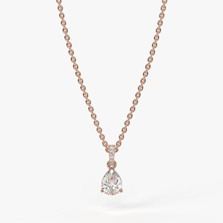 Elara Pear Diamond Drop Pendant