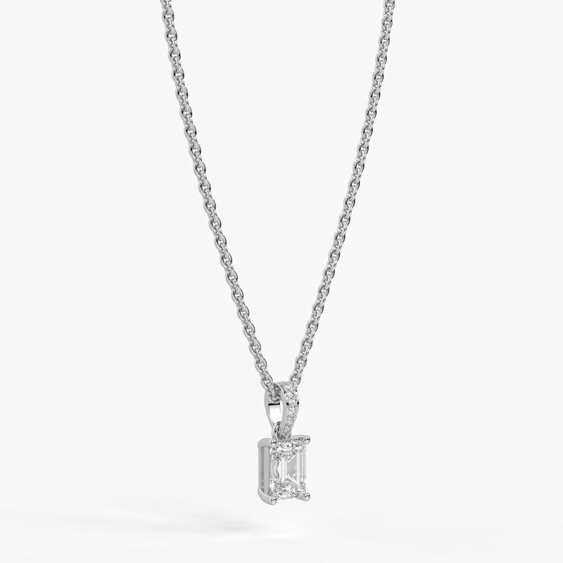 Avera Emerald Diamond Drop Pendant