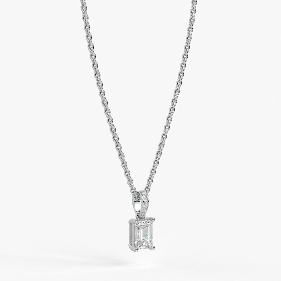 Avera Emerald Diamond Drop Pendant