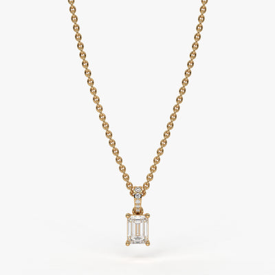 Avera Emerald Diamond Drop Pendant