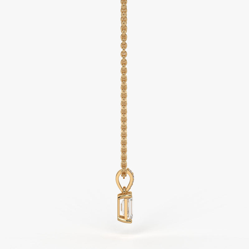 Avera Emerald Diamond Drop Pendant
