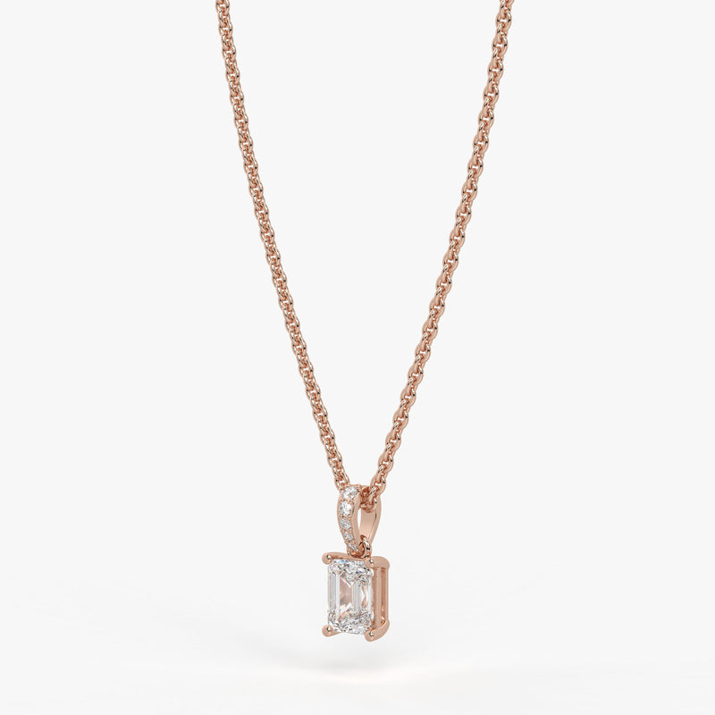 Avera Emerald Diamond Drop Pendant
