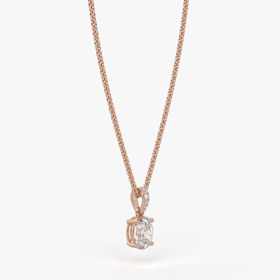 Ovalyn Grace Diamond Drop Pendant
