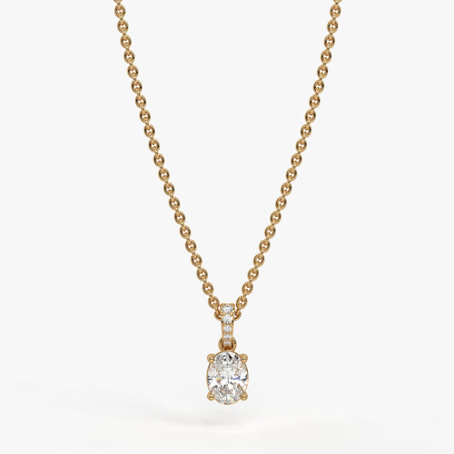 Ovalyn Grace Diamond Drop Pendant
