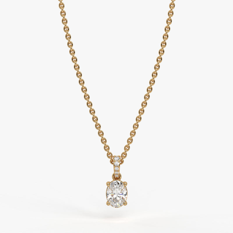 Ovalyn Grace Diamond Drop Pendant