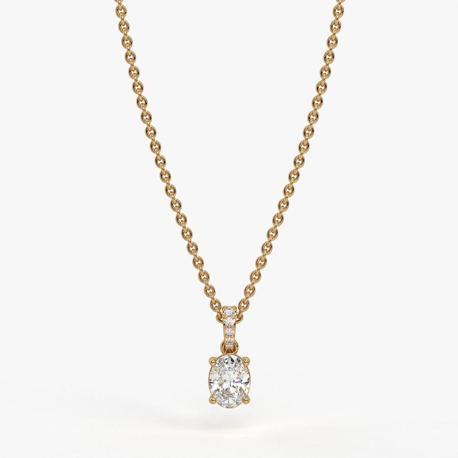 Ovalyn Grace Diamond Drop Pendant