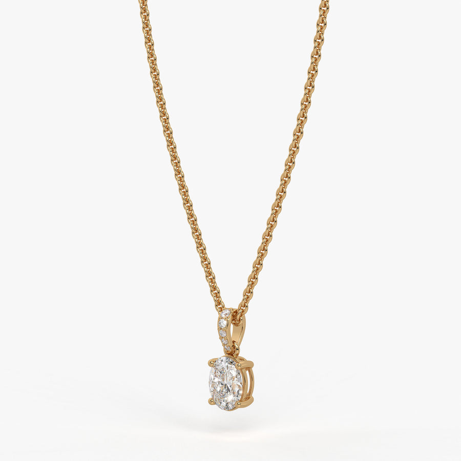 Ovalyn Grace Diamond Drop Pendant