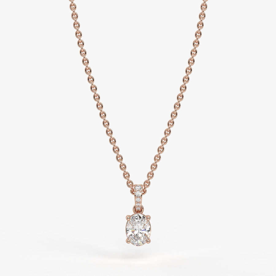 Ovalyn Grace Diamond Drop Pendant