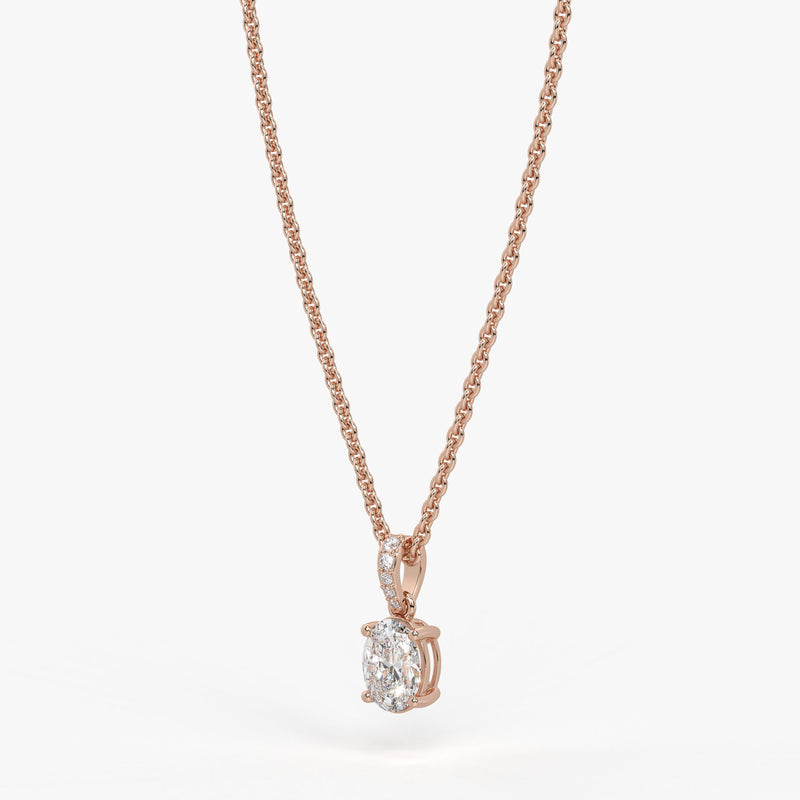 Ovalyn Grace Diamond Drop Pendant