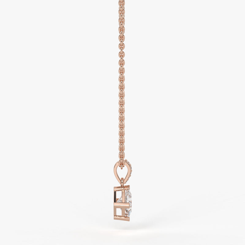 Zayelle Princess Diamond Tilt Pendant