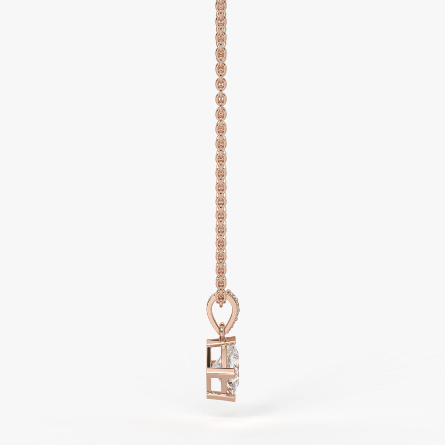 Zayelle Princess Diamond Tilt Pendant