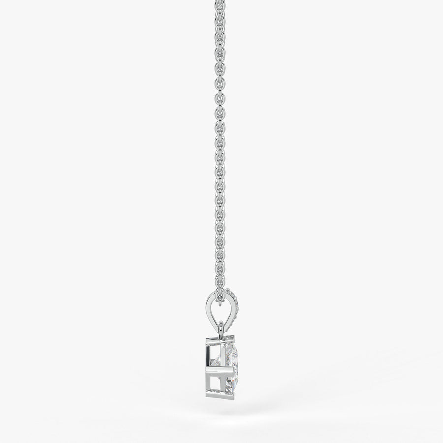 Zayelle Princess Diamond Tilt Pendant